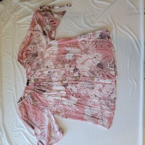 Unique Spectrum Pink Floral Blouse